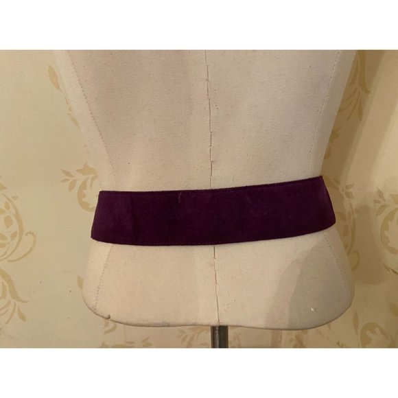 Vintage Hermès Hermès Purple Leather #6007 Suede Belt Size M